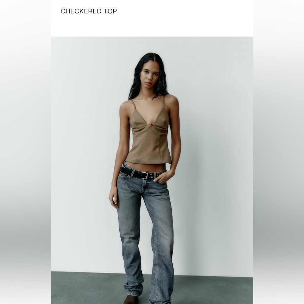 Zara checkered top NWT